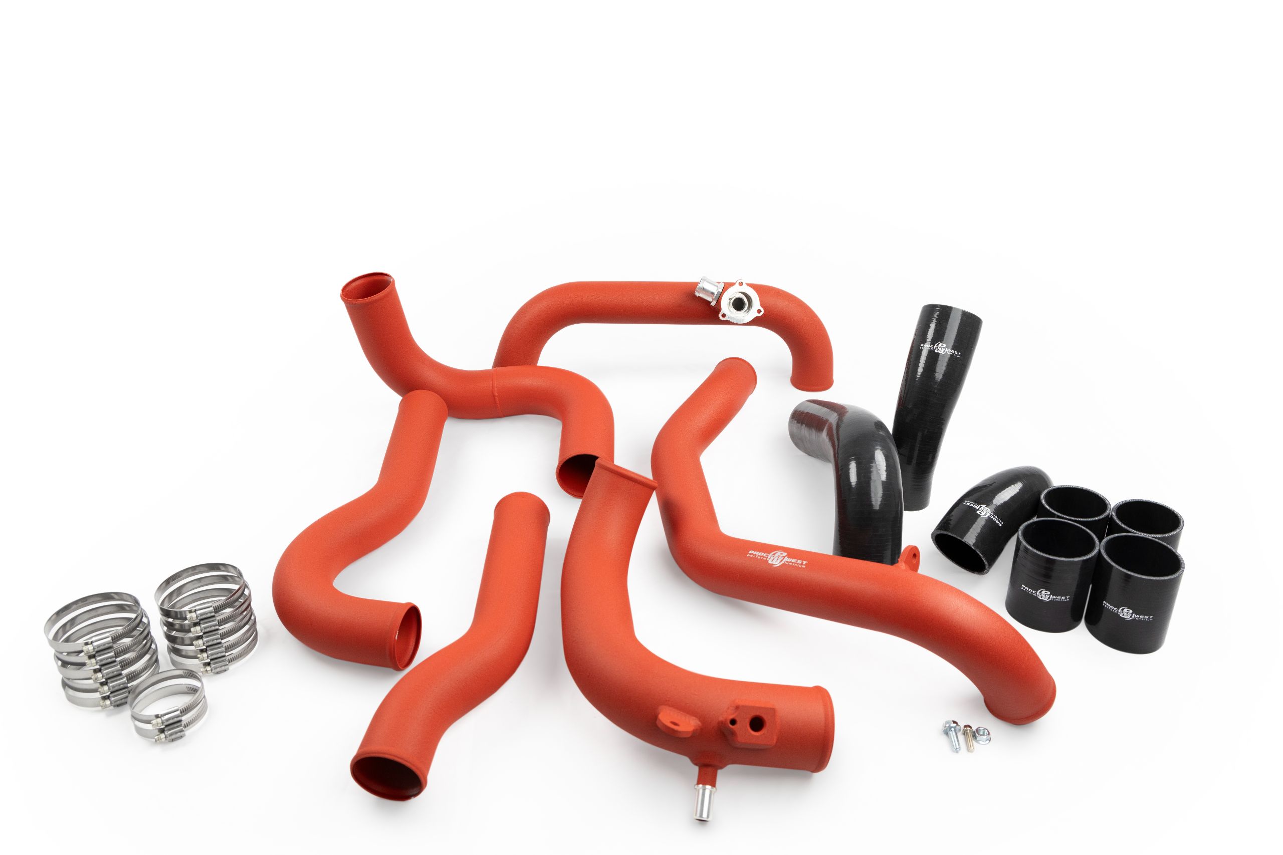 Next Gen Ranger Raptor intercooler piping kit - wrinkle red