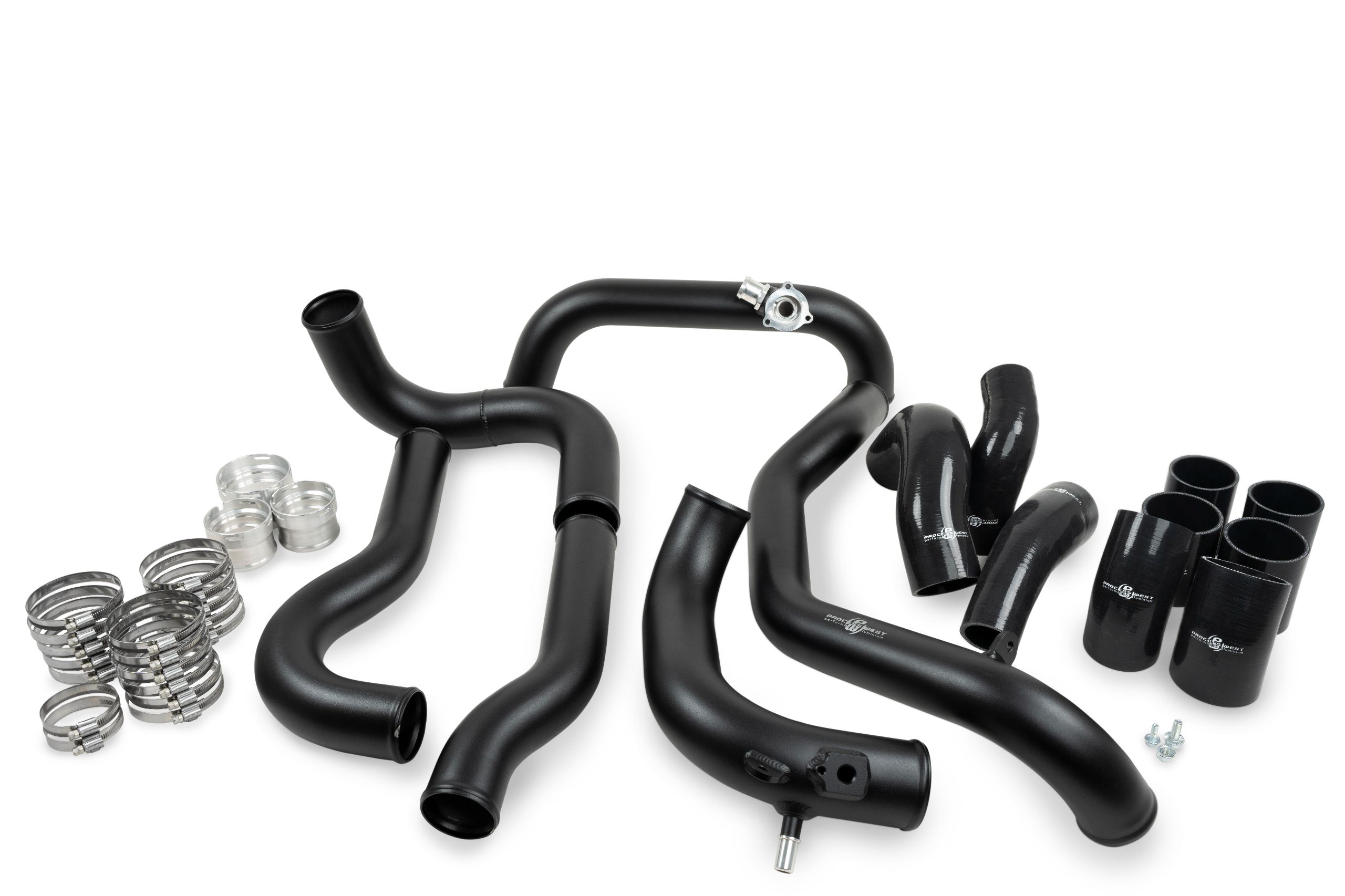 Next Gen Ranger Raptor Intercooler Piping Kit - Black (Compatible With Factory Intercooler, stage 1 Process West or any other aftermarket factory replacement intercooler)